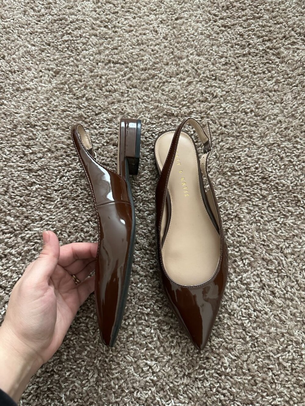 Chocolate Brown Slingbacks - Size 7